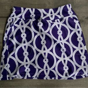 College of the Holy Cross Purple and White Athletic skort. By Skinz, size M.